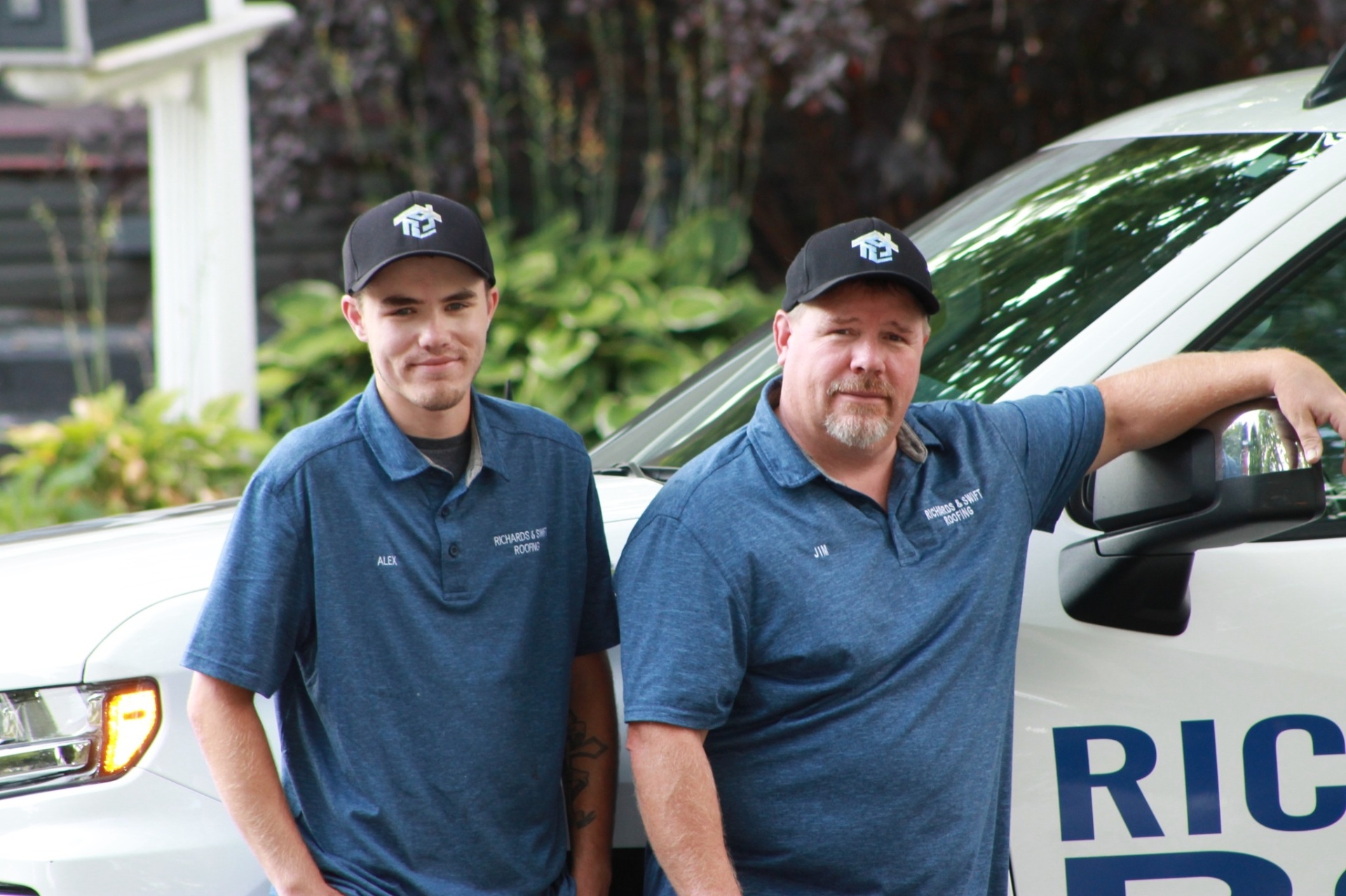 Owner Jim Swift and Alex Swift of Richards & Swift Roofing
